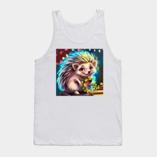 Cute Porcupine Drawing Tank Top